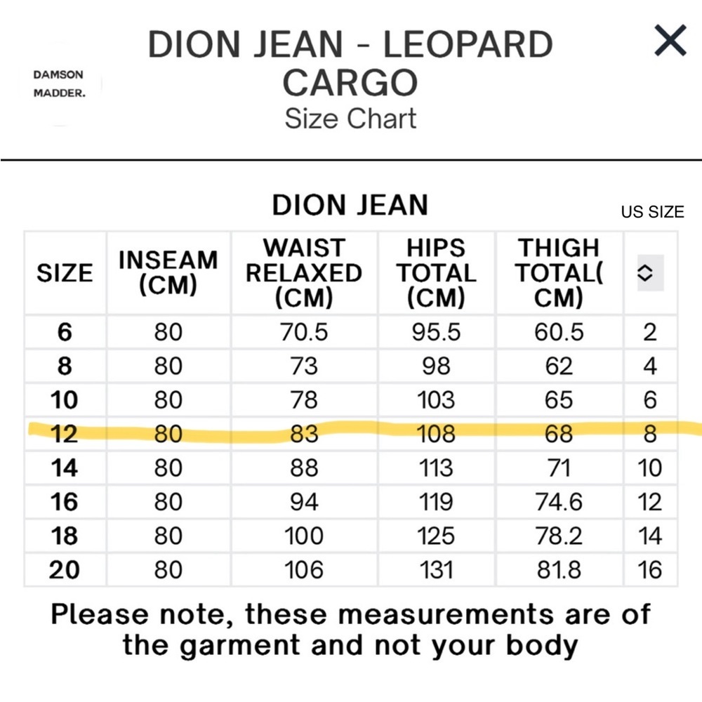 SOLD ON EBAY Damson Madder Dion Leopard Cargo Jeans - Picture 9 of 9